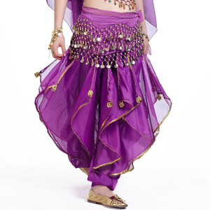 Pantalones largos de linterna giratoria de gasa de color 120D para danza del vientre de la <span class=keywords><strong>India</strong></span> - Product Image 3