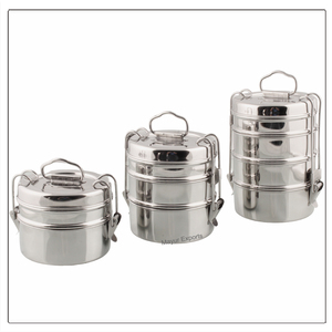 Boîte à lunch en acier inoxydable à un seul niveau, finition cuivre, capacité de 1 à 3 L, préservation de la fraîcheur, passe au lave-vaisselle, 3 compartiments, portable - Product Image 4