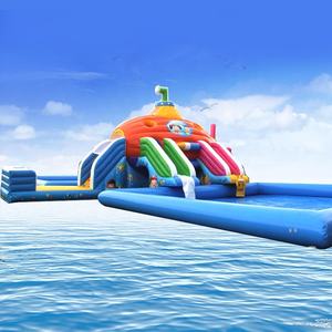 Scivolo d'acqua gonfiabile fondale sottomarino modello con piscina per la vendita - Product Image 6