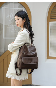 High Quality Women <b>Backpack</b> Purse Fashion Pu <b>Leather</b> <b>Large</b> Designer Travel Bag Ladies Shoulder Bags - Product Image 5