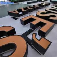 Lettres en acier inoxydable rétroéclairées, cadre métallique, néon LED 3D en acrylique, étanche, pour publicité, bâtiments commerciaux, maisons, centres commerciaux