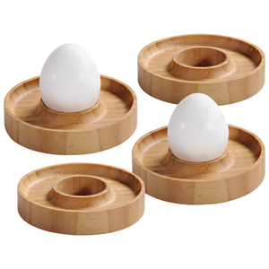 Bằng Gỗ Trứng <span class=keywords><strong>Cup</strong></span> Set Mềm/Cứng Trứng Luộc Duy Nhất Tầng Ăn Sáng Chủ Phục Vụ Khay Cho Lưu Trữ Bán Buôn - Product Image 4