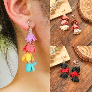 Pendientes Colgantes de Moda con Forma de Flor, Chapados en Oro, Estilo Bohemia para Mujer, Joyería de Resina Acrílica 2025 - Product Image 3