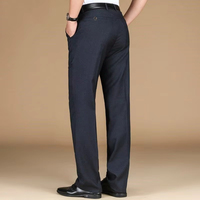 Nouveau pantalon de costume classique pour homme, coupe droite, uni, pour occasions formelles, bureau, homme