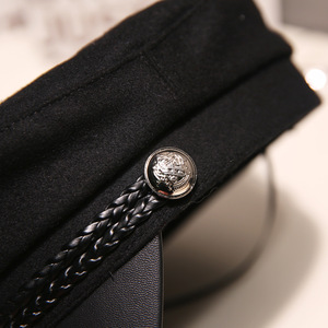 Gorro Unisex de Moda para Primavera y Otoño, Gorros de Marinero Negros, Boinas para Mujer, Gorra Plana de Capitán, Gorra Octogonal de Cadete para Viaje - Product Image 5