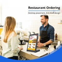 OEM 10.1/14 "écran tactile en forme de L Rk3568 Option Nfc Restaurant Menu alimentaire Commande Poe Android Commande de tablette Nfc avec imprimante