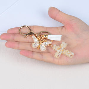 พวงกุญแจอะคริลิคแบบไขว้ลาย<span class=keywords><strong>ผีเสื้อ</strong></span>ทำด้วยมือหลากสี3D ห้อยกระเป๋าพวงกุญแจรูป<span class=keywords><strong>ผีเสื้อ</strong></span>ทำด้วยมือ - Product Image 5