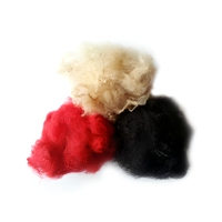 Fibre de polyester recyclé solide ignifuge pour garnissage de fils à filer et fils à ouverture continue
