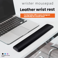 Repose-poignets ergonomique en cuir PU pour clavier, support de poignet couleur unie, tapis de souris antidérapant pour bureau et gaming, vente en gros, personnalisable