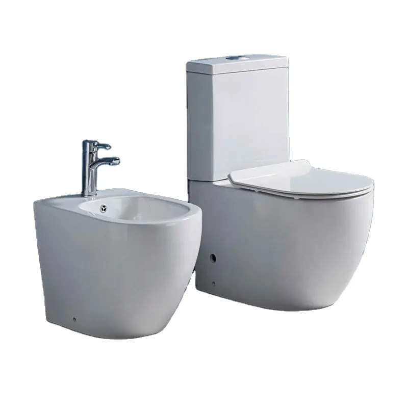 Yida, сентябрьский рекламный фестиваль, новый простой дизайн, Европейский, Великобритания, Франция, CE, 3 / 6 л, таблеточный керамический туалет без оправы, из двух частей
