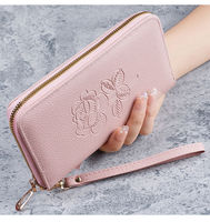 Portefeuille à fermeture éclair longue pour femmes, style coréen, nouvelle collection 2023, multifonctionnel, en cuir, grande capacité, pour téléphone
