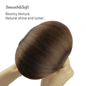 100% 未処理バージンブラウン色ディープウェーブバルクブレイディングBohoブレイド人間の髪ブレイディングヘアエクステンション - Product Image 3