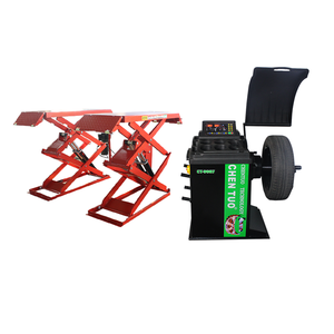 Portable Two-Post Steel Hydraulic Scissor Car Lift 4000kg Capacity CHENTUO CT605 One Cylinder Hydraulic Design 12-Month Warranty - Product Image 1