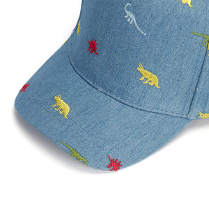 Gorra de Béisbol Deportiva para Niños, Diseño de 5 Paneles, Protección Solar, 100% Algodón, Estampado Animal, Primavera-Verano - Product Image 3