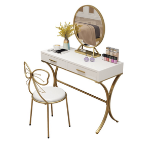 Table de maquillage mobile en <span class=keywords><strong>fer</strong></span> <span class=keywords><strong>forgé</strong></span> <span class=keywords><strong>et</strong></span> <span class=keywords><strong>bois</strong></span> de pin de style nordique, moderne <span class=keywords><strong>et</strong></span> simple, pour petit appartement, longue, blanche, de style européen - Product Image 5