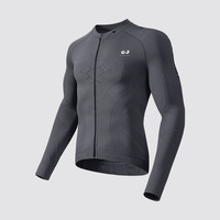 Ensemble de cyclisme pour vélo de route automne-hiver unisexe, respirant, à séchage rapide, anti-humidité, en nylon/cachemire, manches longues, vêtements de sport