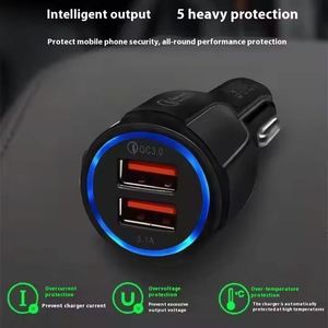 Cargador de Coche USB de Doble Puerto QC 3.0, Adaptador de Carga Rápida de 18 W, Mini Portátil 2USB para iPhone, Teléfono Móvil - Product Image 5