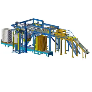 Automatic pallet stretch wrapping line/pallet packing line