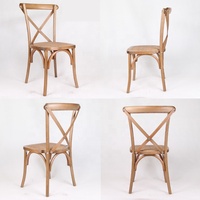 Chaise de salle à manger empilable en bois massif style nordique rétro français avec dossier fourche, chaise en rotin pour mariage, mobilier de salon d'hôtel