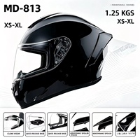 Casque de moto intégral sportif rouge VR Graphic ECE 22.06 DOT à double visière pour la course, vente en gros directe usine