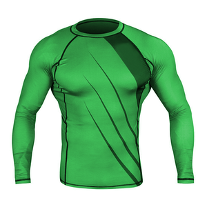 Sublimated <b>Compression</b> Gym Rash Guard Long Sleeves Breathable Nylon <b>Shirt</b> with Sun Protection Custom Logo <b>Men</b> <b>Compression</b> <b>shirts</b> - Product Image 6