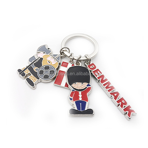 Nhiều bộ sưu tập lưu niệm Bắc Âu Hợp kim kẽm <span class=keywords><strong>Denmark</strong></span> sơn dices <span class=keywords><strong>Keyring</strong></span> với trái tim cờ quyến rũ Keychains phim hoạt hình thời trang - Product Image 5