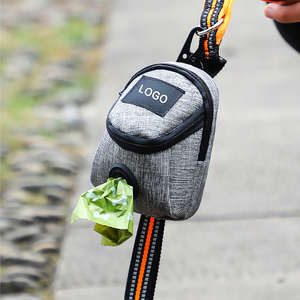 Suporte de saco de cocô de cachorro em tecido durável para cachorro, dispensador de saco de lixo para animais de estimação com clipe, acessório para cachorrinho, acessório de passeio - Product Image 2