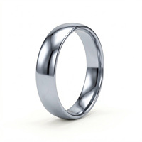 Bague unisexe tendance et simple en acier inoxydable, lisse, stable en couleur, lavable, pour couple, vente en gros