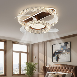 Lámpara de Techo con Ventilador de Estilo Italiano Minimalista, Moderna, Sencilla, de Lujo, de Alta Gama, para Sala de Estar, Lámpara de Techo con Ventilador para Dormitorio - Product Image 3