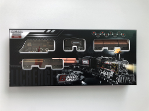 Modelo Clásico de Tren Eléctrico de Simulación, Juguete de Aleación Inteligente con Luz, Música y Humo, Escala 1:20, Tren de Vapor Retro - Product Image 2