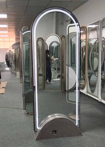 LED <b>Lighted</b> Arch Mirror with Built-in Double Drawers, Customizable <b>Vanity</b> Desk Mirror Set for Salon Factory Direct Wholesale - Product Image 3