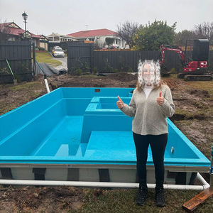สระว่ายน้ำสปาขนาดใหญ่สำหรับครอบครัว สระว่ายน้ำขนาดใหญ่ สระว่ายน้ำแบบไร้ขอบ สระว่ายน้ำไฟเบอร์กลาสสำเร็จรูป สระว่ายน้ำกลางแจ้งสำหรับผู้ใหญ่ - Product Image 2