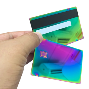 Yeridi Small Order Available DIY logo Engraved rainbow Mirror Metal Card Colorful Gift Card Model Yeridi L020 in Stock
