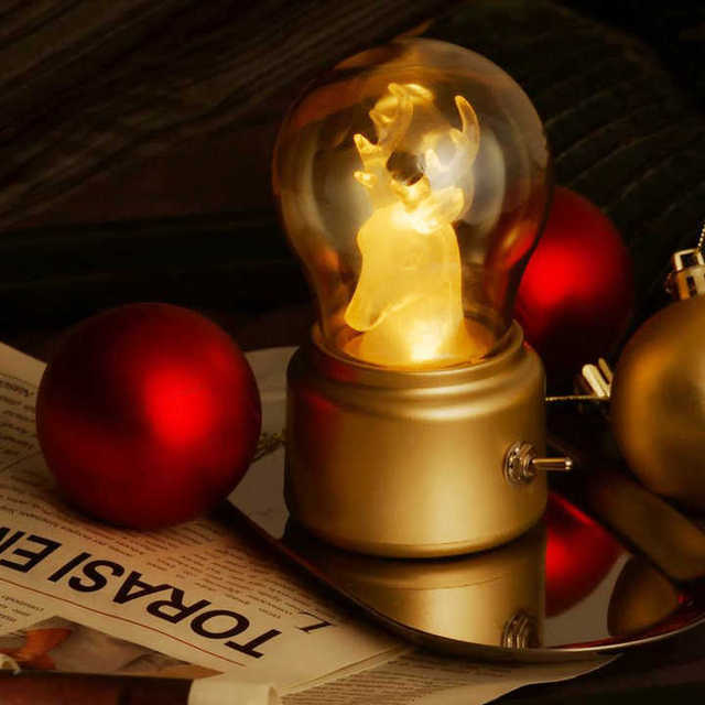 Warm Light Cordless Retro Portable Night Light Base Bulb Night Light for USB Rechargeable Table Lamp