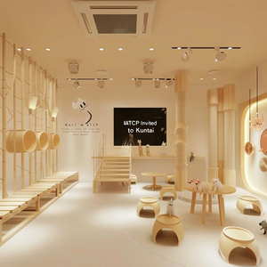 Présentoir pour aliments pour animaux de compagnie en gros Présentoir pour aliments pour animaux de compagnie Hotel Shop Design d'intérieur Présentoir pour aliments pour animaux de compagnie en bois sur mesure - Product Image 6