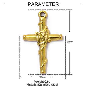 HB590 En gros, Bijou religieux en acier inoxydable inaltérable, avec breloque croix ailes d'amour, pendentif <span class=keywords><strong>arbre</strong></span> <span class=keywords><strong>de</strong></span> <span class=keywords><strong>vie</strong></span> ange et motif Jésus - Product Image 5