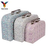 Valise en carton à motifs vintage, boîte cadeau pour décoration de mariage, vacances, maison, séance photo
