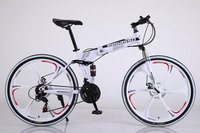 Bicicleta Plegable Nueva Roja de 26 Pulgadas y 24 Velocidades con Frenos de Disco de Acero, Fabricada en China, Venta al Por Mayor a Precio Económico