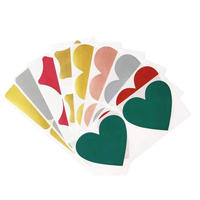 Étiquettes en forme de cœur personnalisées en gros, couleurs rouge, or, argent, pour cartes à gratter, autocollants à gratter, étiquettes DIY à peler et coller
