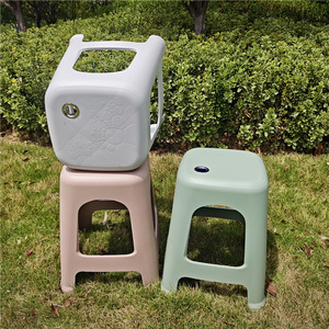 Thickened <b>Plastic</b> <b>Stool</b> 47cm Stackable Modern Design For Home Living Room Adult Use - Product Image 4