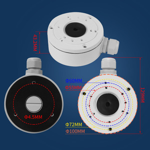 Boîtier de jonction en alliage d'aluminium <span class=keywords><strong>pour</strong></span> câble d'alimentation de plafond, disque hémisphérique épaissi, collecteur de fils rotatif <span class=keywords><strong>pour</strong></span> <span class=keywords><strong>caméra</strong></span> de sécurité CCTV - Product Image 5