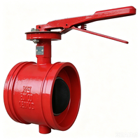 Vanne papillon rainurée pour système d'incendie à jet d'eau JIS 10K ANSI 150 #   BS pour OEM homologué FM, usage intensif