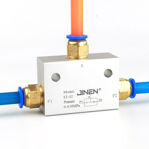วาล์วเช็คบอลแบบเกลียว JINEN รุ่น ST-02 0-0.95MPa แบบสองทางเข้าหนึ่งทางออก สำหรับน้ำมัน น้ำ อากาศ ไนโตรเจน - Product Image 2