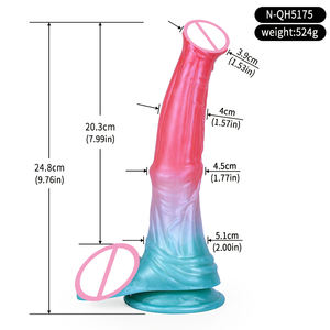 Fabrika fiyat hayvan kadın vajina mastürbasyon yapay penis silikon büyük enayi fantezi yetişkin seks oyuncakları ile anal plug at yapay penis - Product Image 6