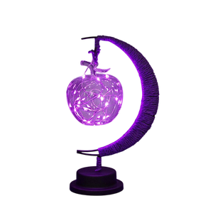 Lumières décoratives LED, lumières étoiles et lunes, lumières de Noël en forme de pomme, cadeau d'anniversaire, verre artisanal, IP44, fonctionnant sur piles, petite lampe de nuit - Product Image 3