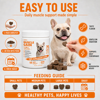 Waylemo 11 en 1 - Friandises à mâcher pour chiens pour le développement musculaire - Complément alimentaire riche en protéines pour soutenir la masse musculaire maigre - Tous âges