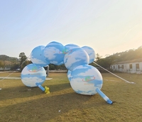 Pavillon gonflable personnalisé pour exposition d'art, ballon nuage géant gonflable, impression numérique, certifié CE/TUV, personnalisable
