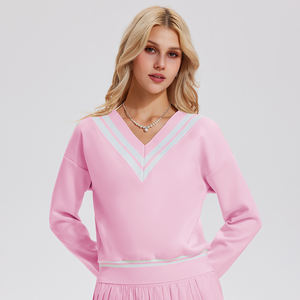 Fabricant de tricots Logo personnalisé <span class=keywords><strong>Col</strong></span> <span class=keywords><strong>V</strong></span> Chemise à manches longues <span class=keywords><strong>Pull</strong></span> <span class=keywords><strong>en</strong></span> tricot Maillots de <span class=keywords><strong>basket</strong></span>-ball de football Pulls - Product Image 3