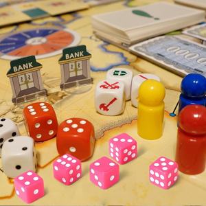 10 шт., розовые акриловые кубические кости, 16 мм - Product Image 6