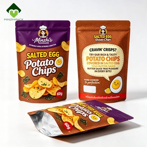 Bolsa de Embalaje Personalizada de Papel de Aluminio de Grado Alimenticio con Cierre para Patatas Fritas, Snacks, <span class=keywords><strong>Palomitas</strong></span> y Frutos Secos - Product Image 1